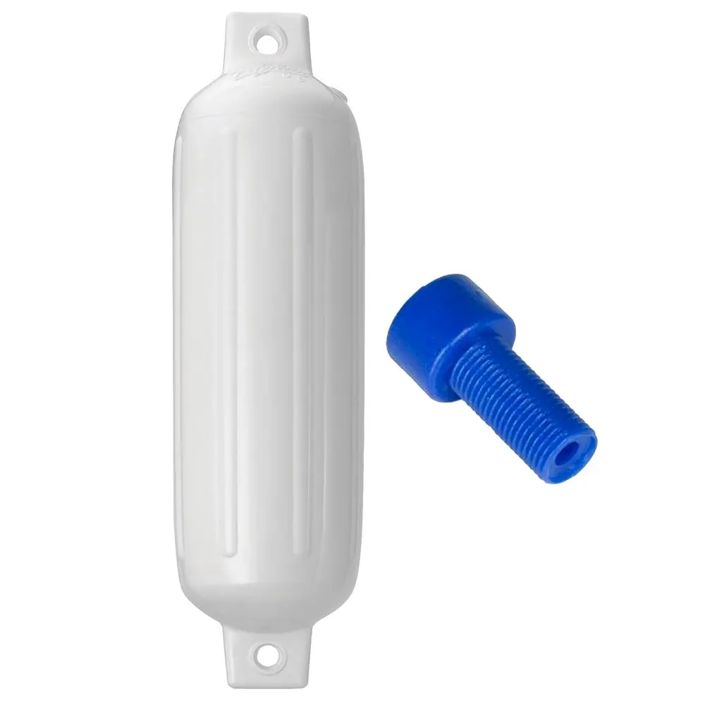 Polyform G-3 White W/Air Adapter G-3 Twin Eye Fender 5.5" X 19" W/Adapter 1