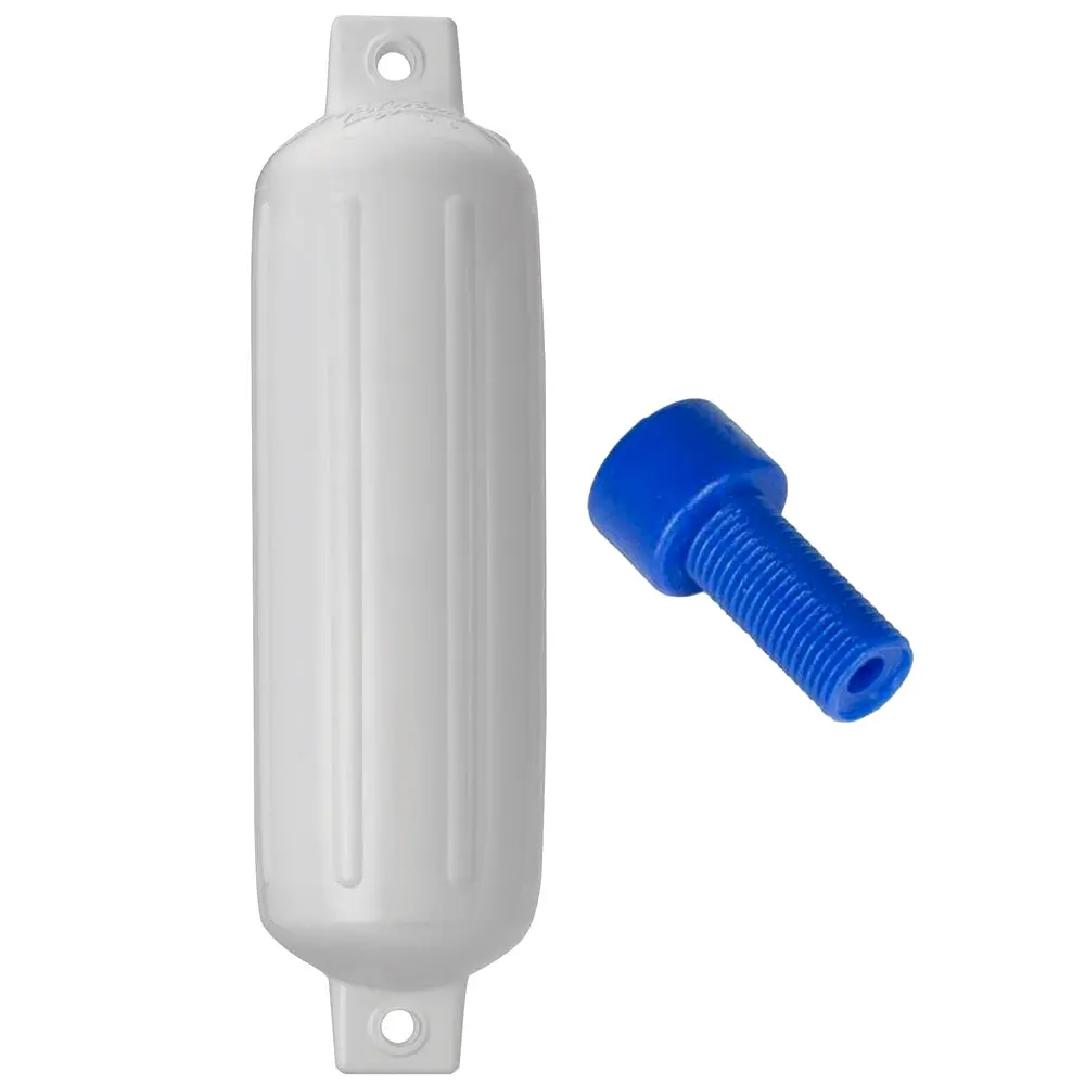 Polyform G-4 White W/Air Adapter G-4 Twin Eye Fender 6.5" X 22" W/Adapter 1