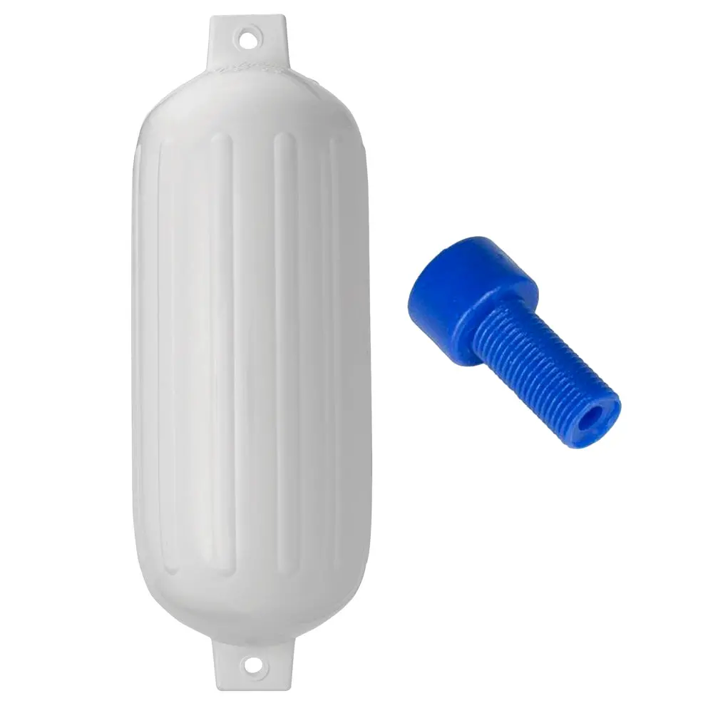 Polyform G-6 White W/Air Adapter G-6 Twin Eye Fender 11" X 30" W/Adapter 1