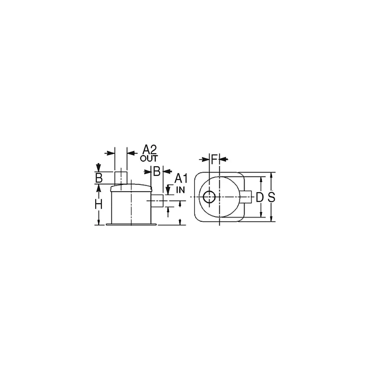 Centek Veratron 1500025 Vernalift Side In/Top Out Muffler 1