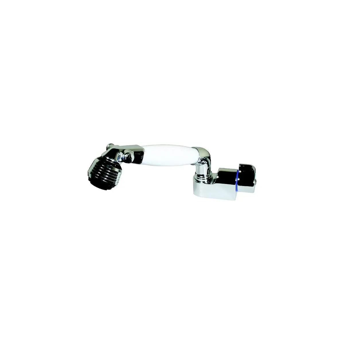 Scandvik 14412 Cold Water Faucet And Shower Combination, White Handle W/ 5' Nylon Hose, Adjustable Aerator, Water Valve 1