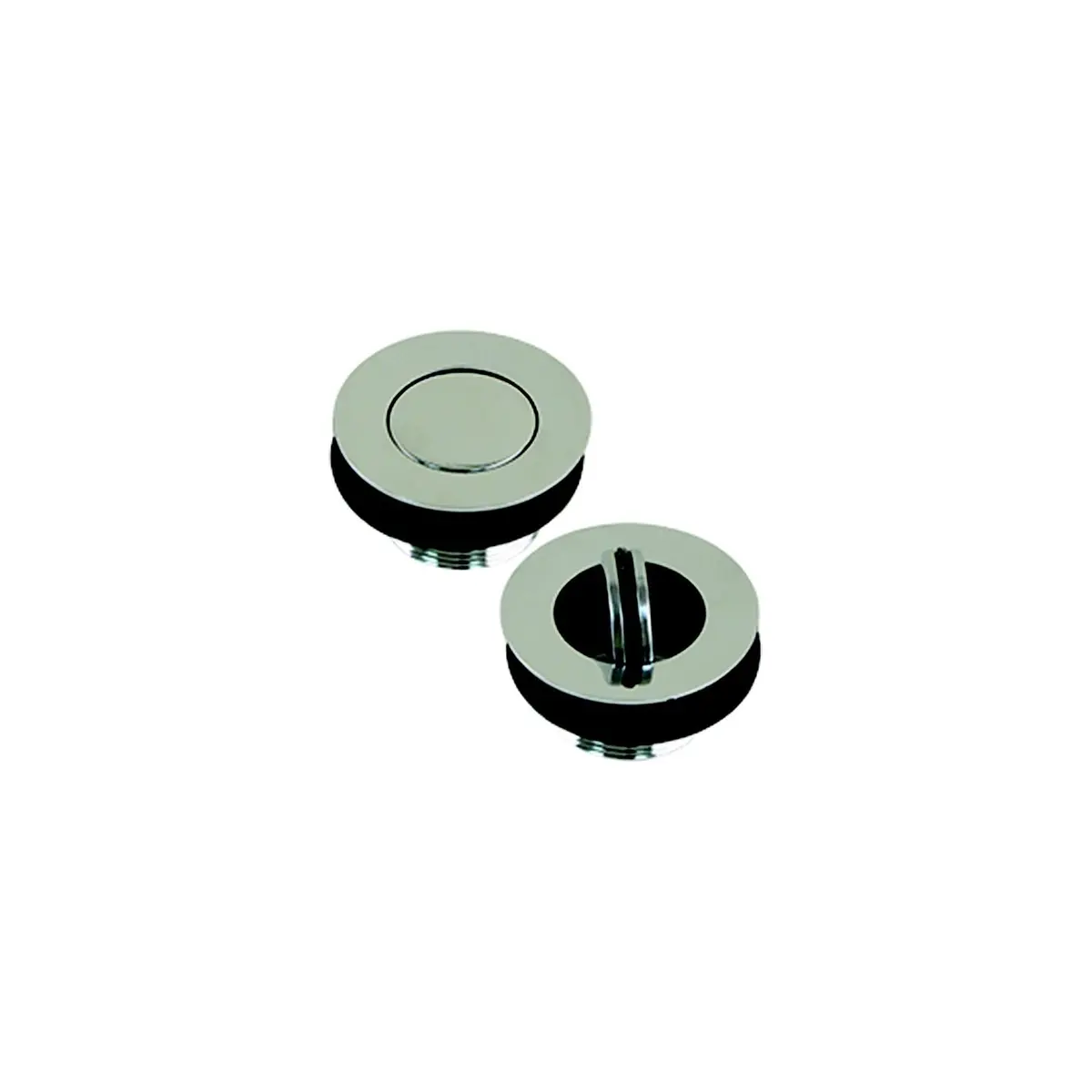 Scandvik 19004P Sink Drain, Chrome Plated Brass W/Flip Stopper 1