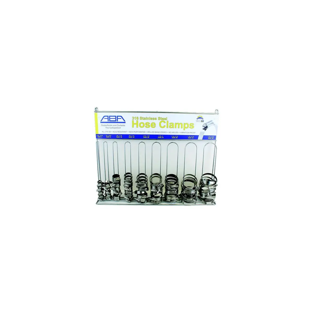 Scandvik 24401 Aba Hose Clamp Counter Top Display Rack 1