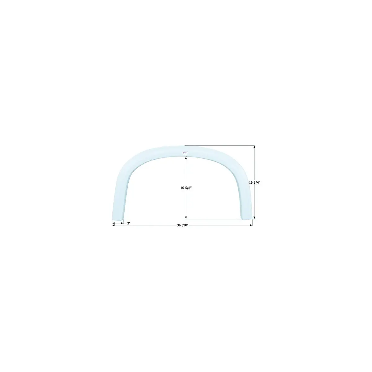 Icon 12038 Fender Skirt – Single Four Winds Fs2038, Polar White 1