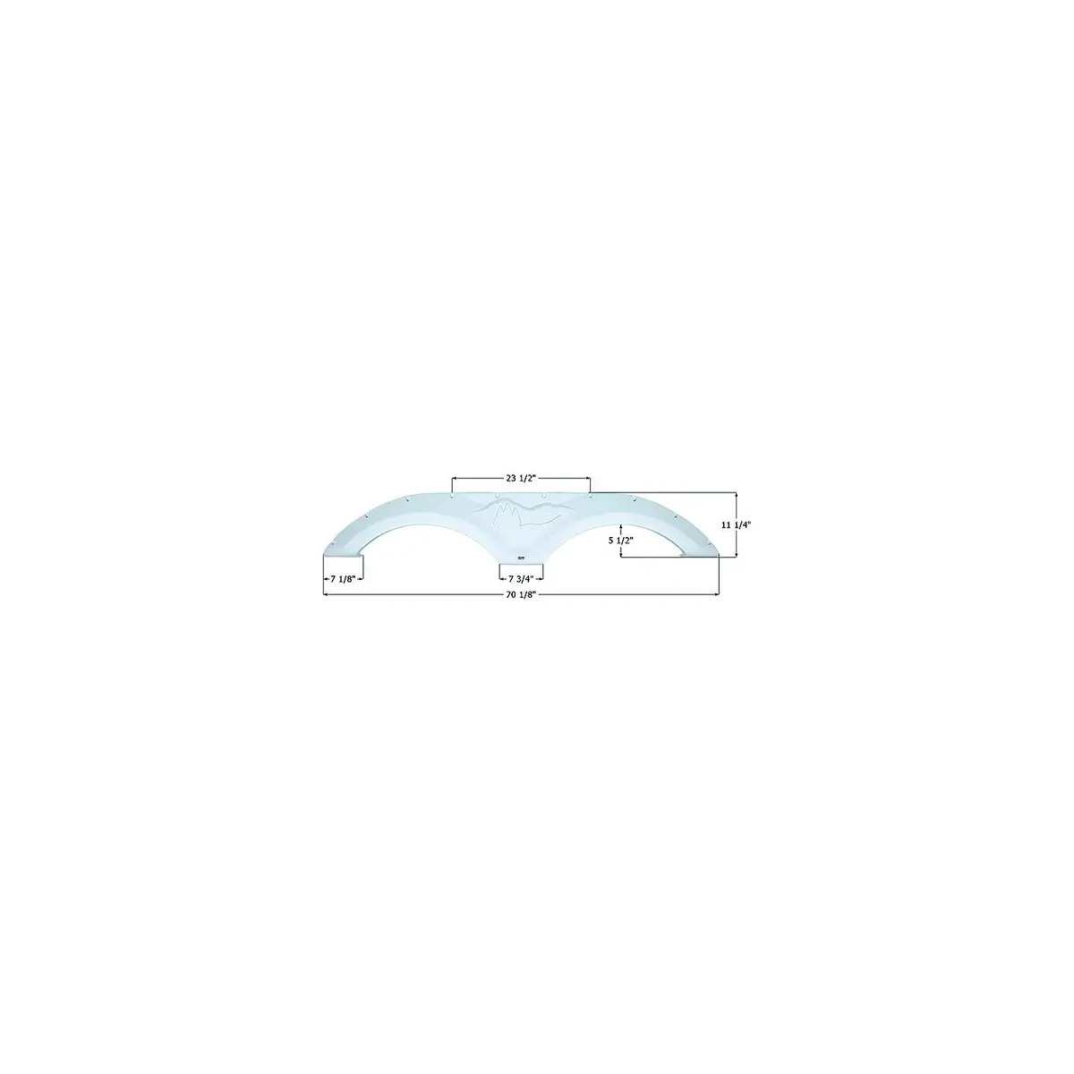 Icon 12072 Fender Skirts – Tandem Forest River Fs2072, Polar White 1