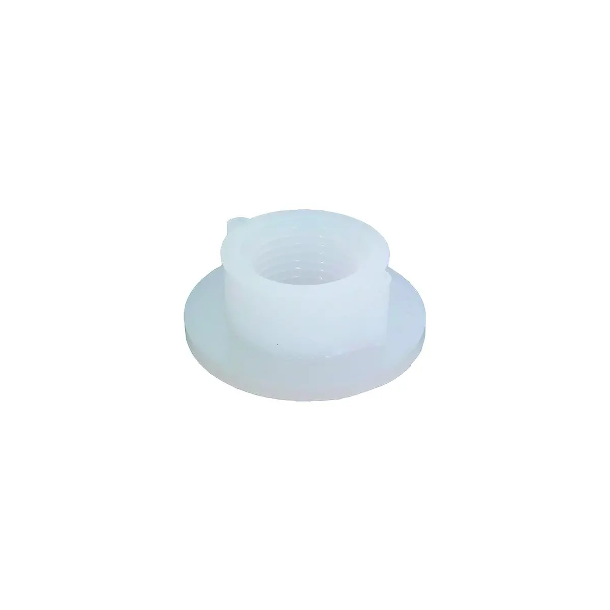 Icon 12475 Fresh Water Tank Raised Threaded Spin Weld Fitting, 3/8" White 1