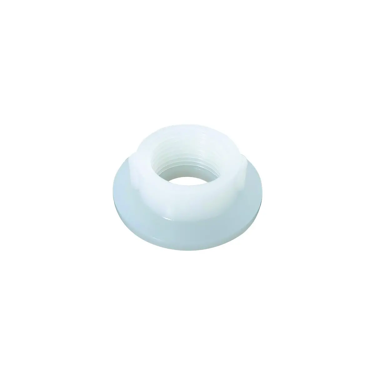 Icon 14171 Fresh Water Tank Raised Threaded Spin Weld Fitting, 3/4" White 1