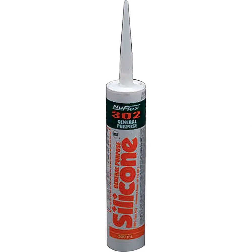 Hengs 9300-C Nuflex 302 General Purpose Silicone Sealant, Clear 1