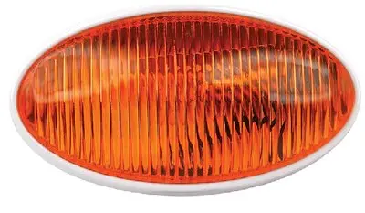 Fultyme Rv 590-1119 Fultyme Rv Oval Porch/Utility Light W/O Switch, Yellow/ White Housing 2