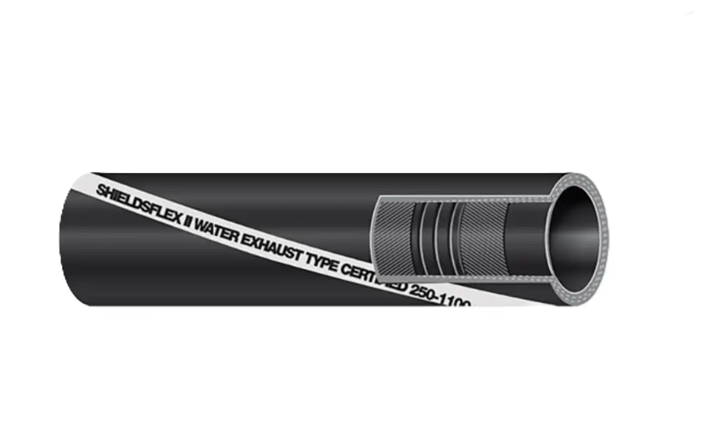 Shield 16-250-4001 Shields Marine Shieldsflex 2 Water Exhaust Series 250 Hose W/, Wire, 4" X 6-1/4' 2