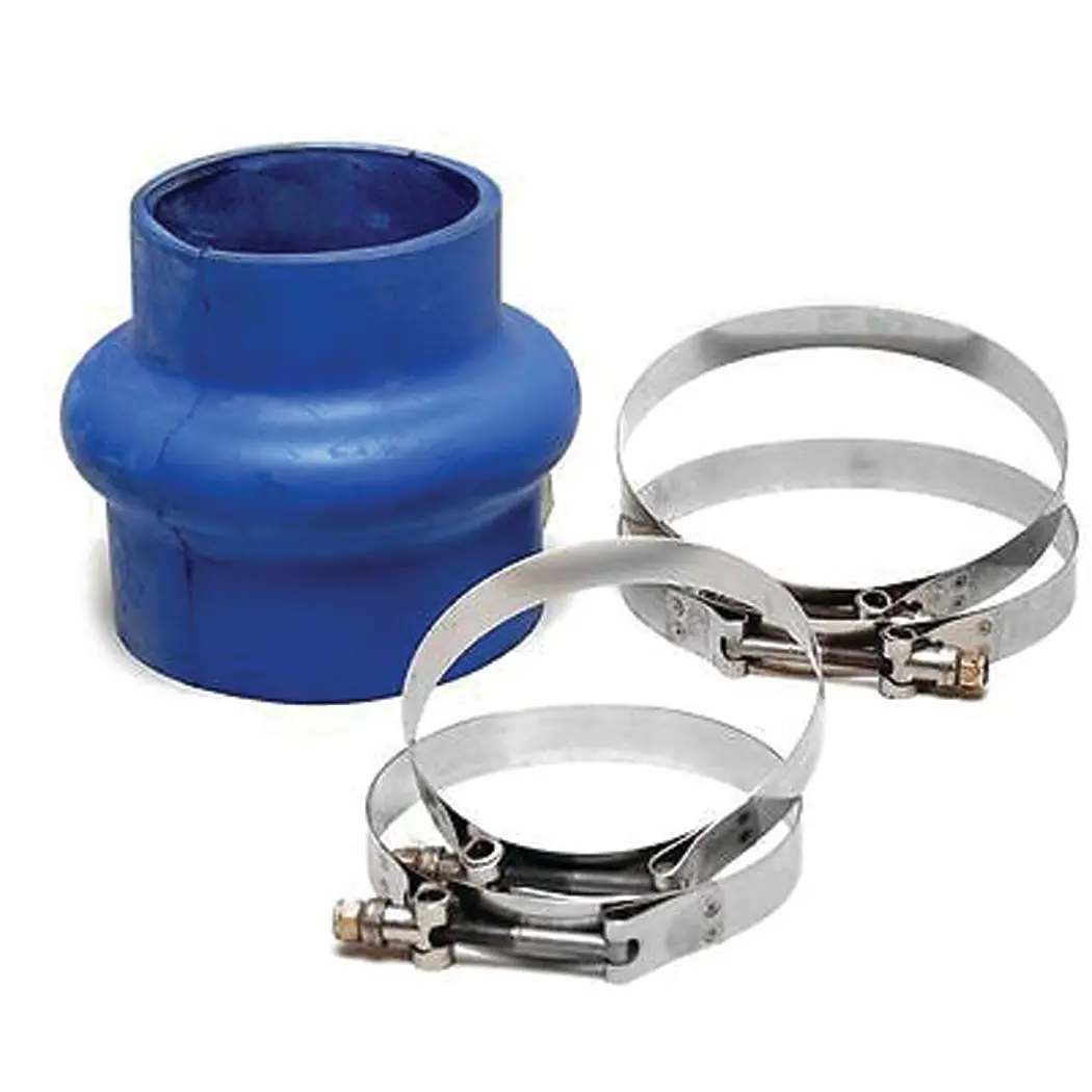Trident Marine 270V4030-S/S 3" To 4" Step-Up Vht Silicone/Epdm Blend Exhaust, Bellows, Ss Clamps 1