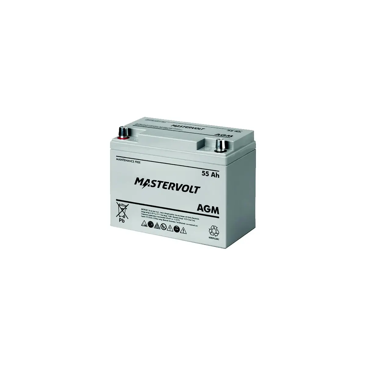 Mastervolt 62000550 12V Agm Battery, Group 24 1
