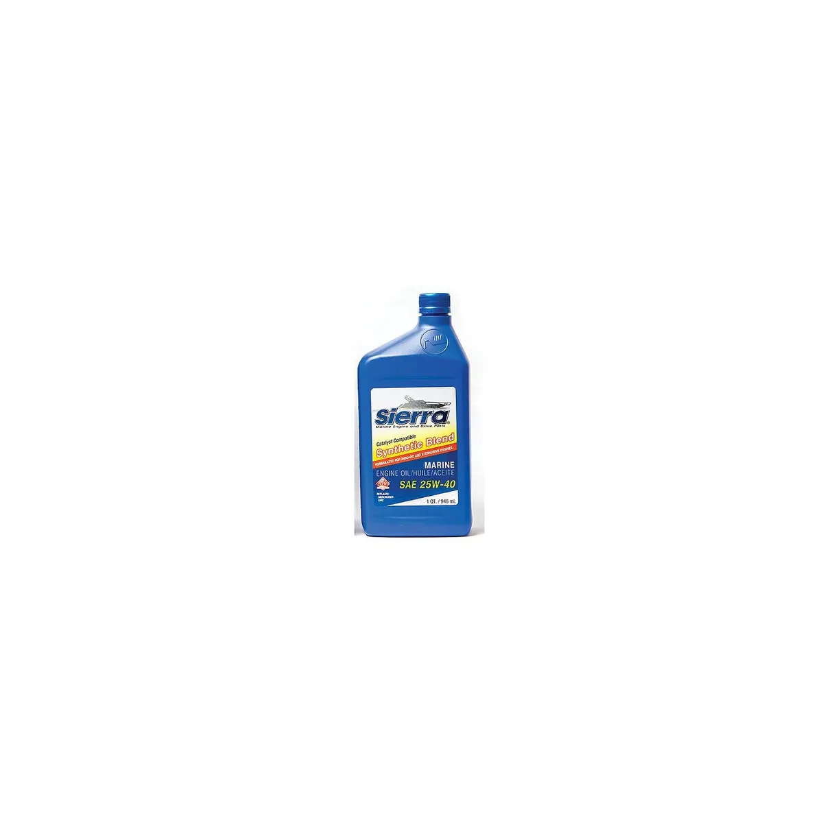 Sierra 18-9440Cat-2 Synthetic Blend 4-Cycle Inboard-Sterndrive Engine Oil, 25W-40 Fc-W, Qt. 1