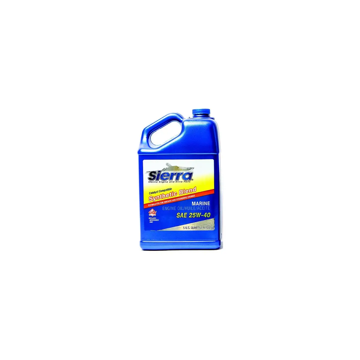 Sierra 18-9440Cat-4 Synthetic Blend 4-Cycle Inboard-Sterndrive Engine Oil, 25W40 Fcw, 5 Qt. 1