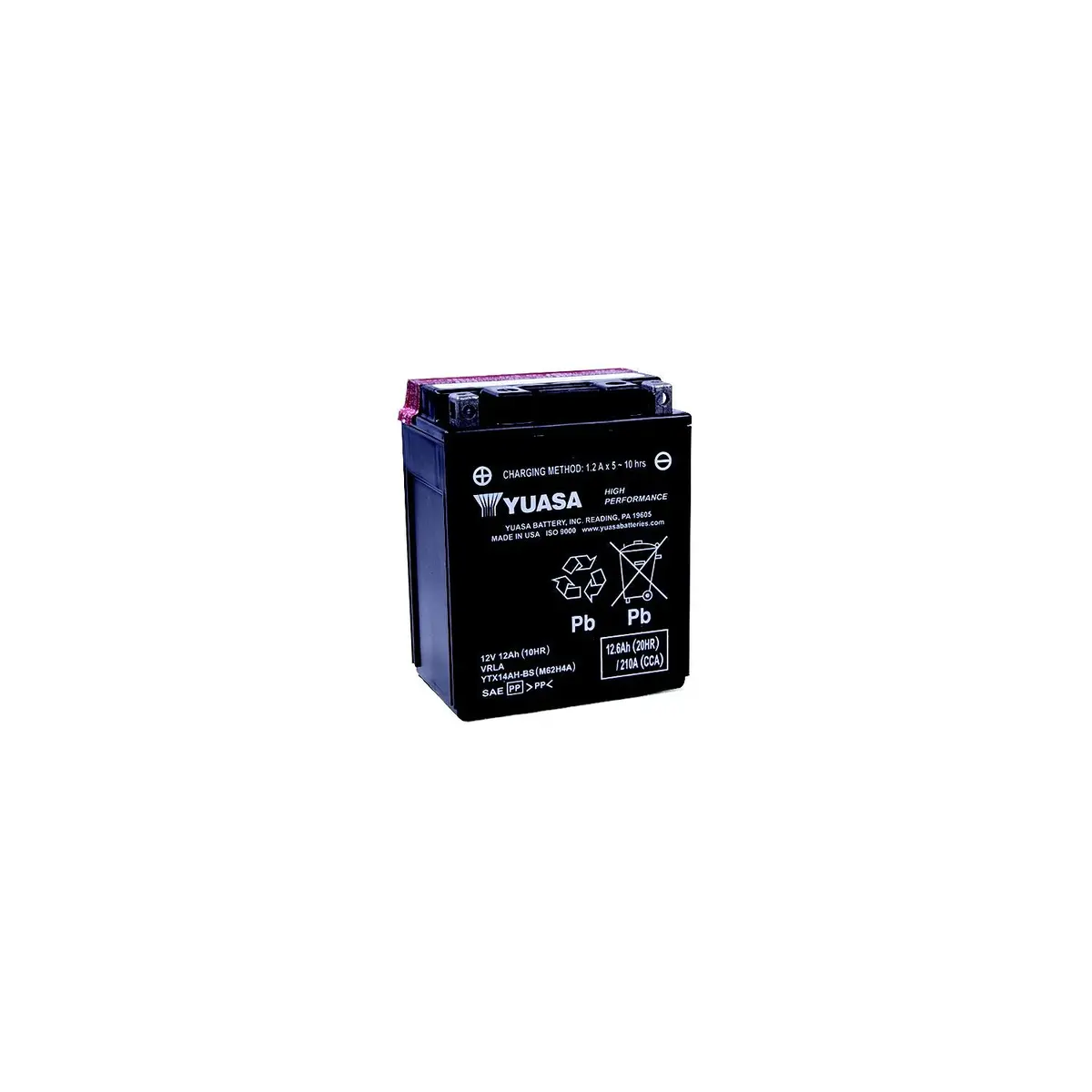 Yuasa Battery Inc. Yuam62h4a Yuasa High Performance, Maintenance Free Battery Fresh Pack 1