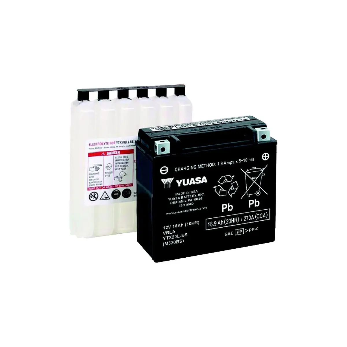Yuasa Battery Inc. Yuam320bs Yuasa Maintenance Free Battery Fresh Pack 1