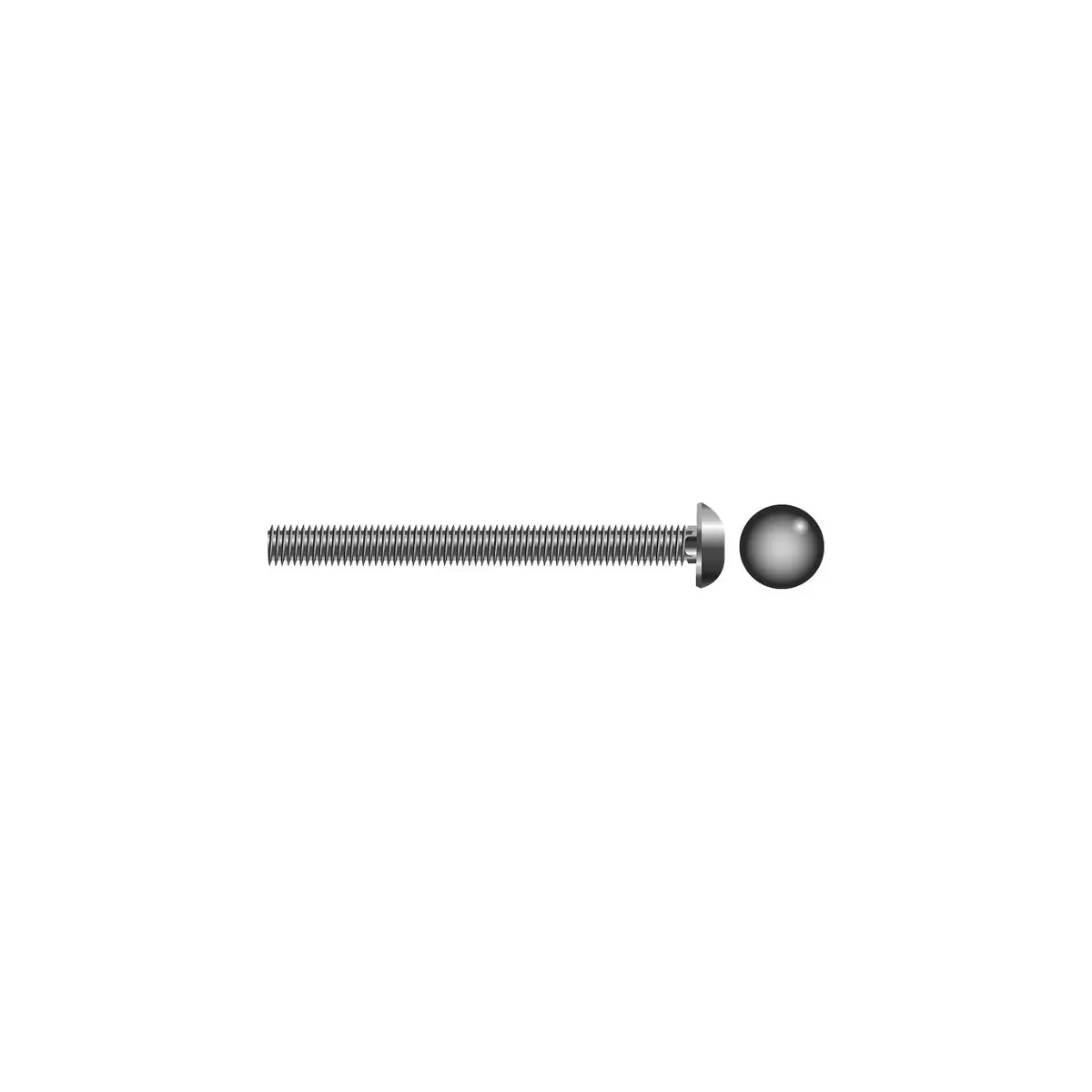 Seachoice Sc1924 Carriage Bolt, 1/2"-13 X 5" 1