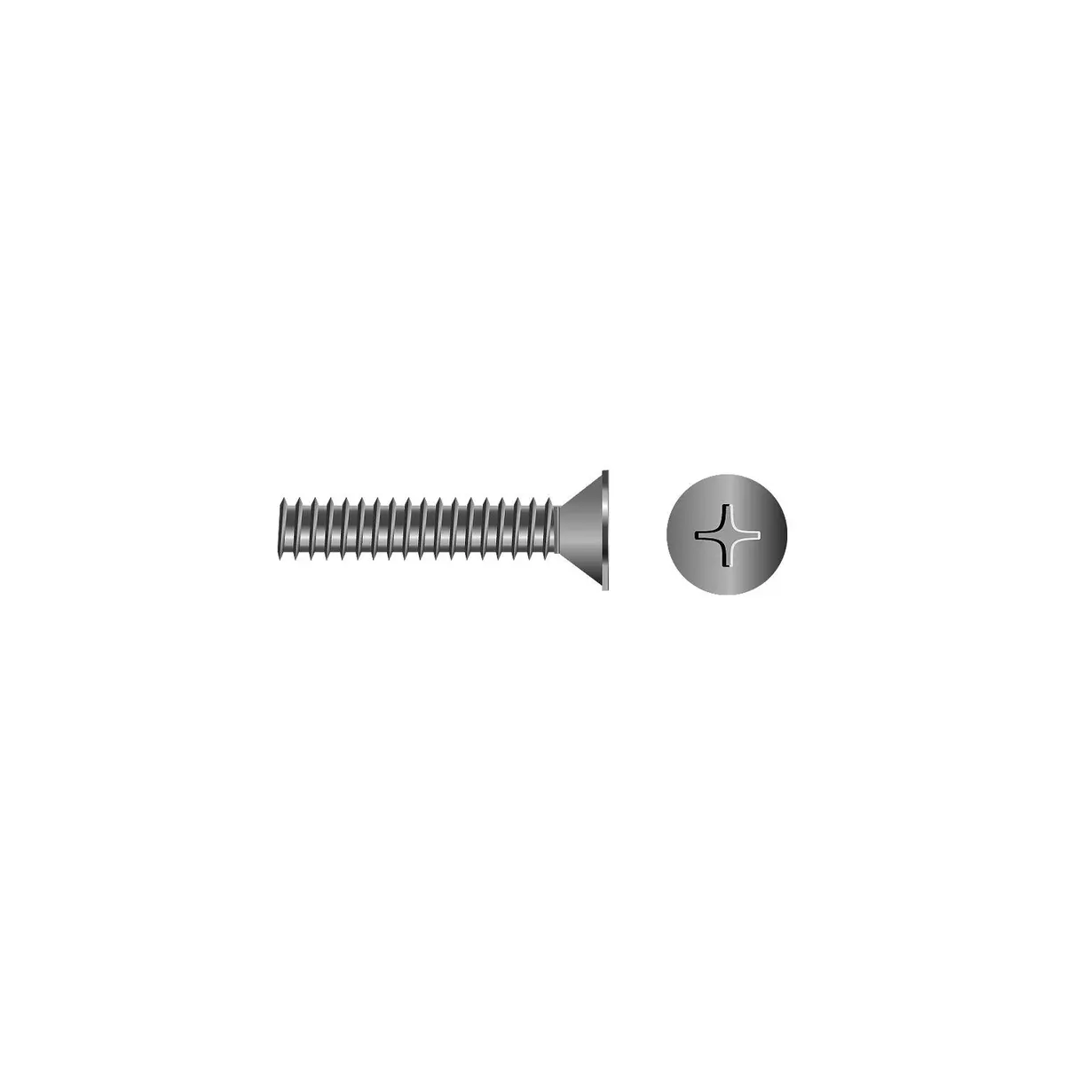 Seachoice Mp0772sc Stainless Steel Phillips Machine Screw Flat Head, 10-24 X 2" 1