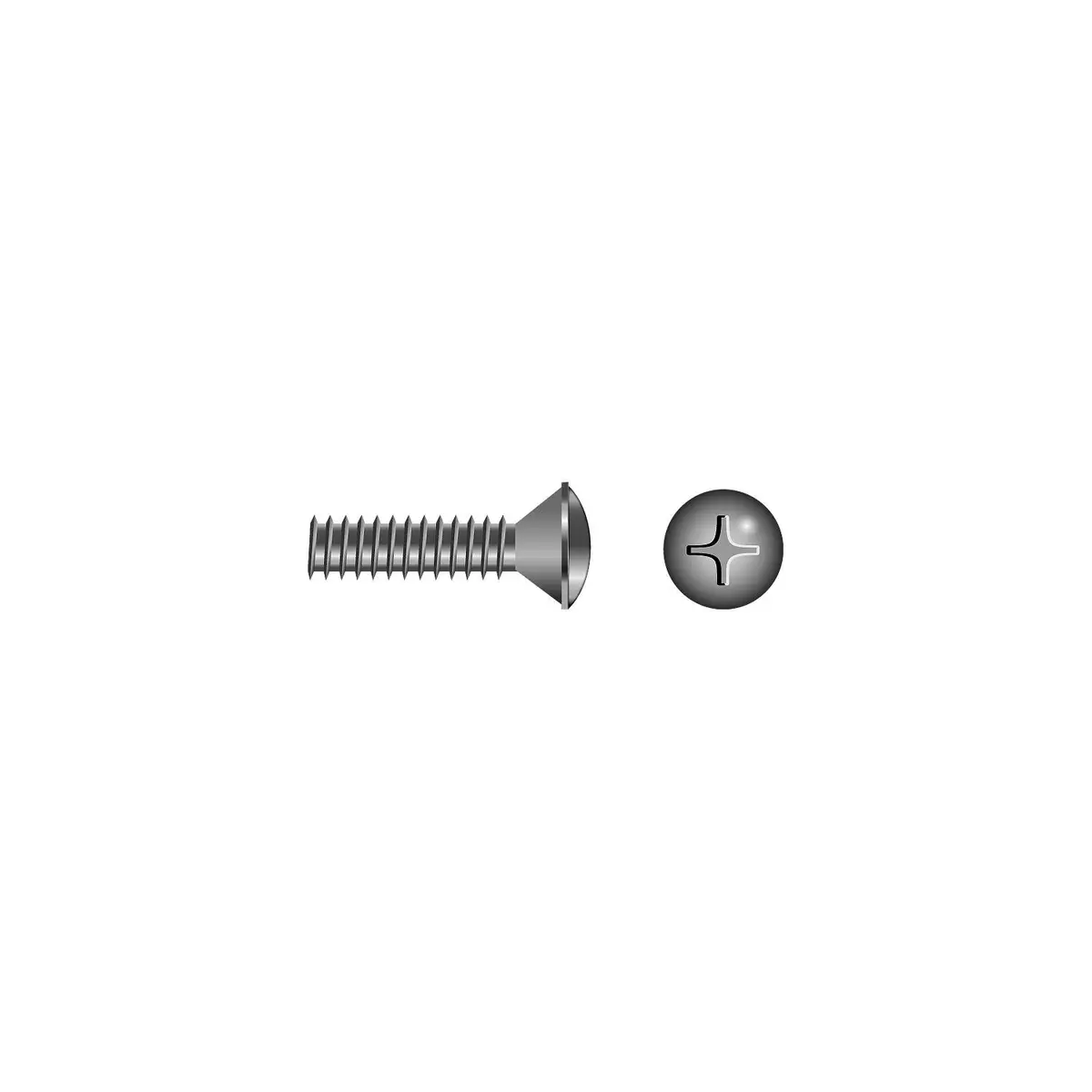 Seachoice Phillips Machine Screws, Oval Head, 10-24 X 3" 1