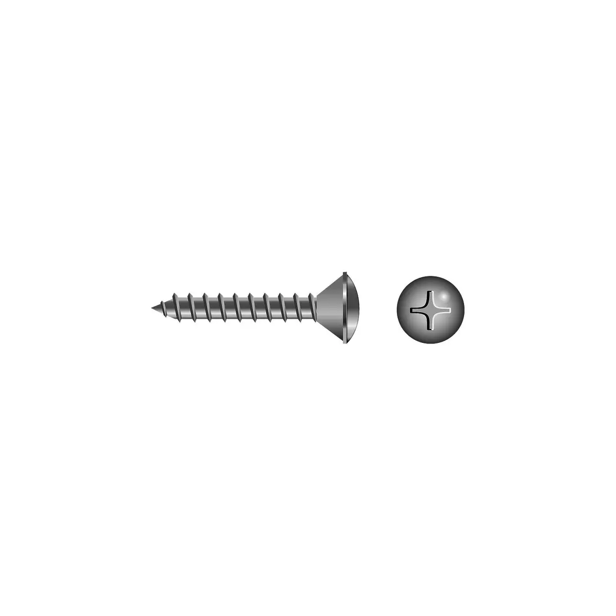 Seachoice Sc0598 Phillips Tapping Screws Oval Head, #10 X 2" 1