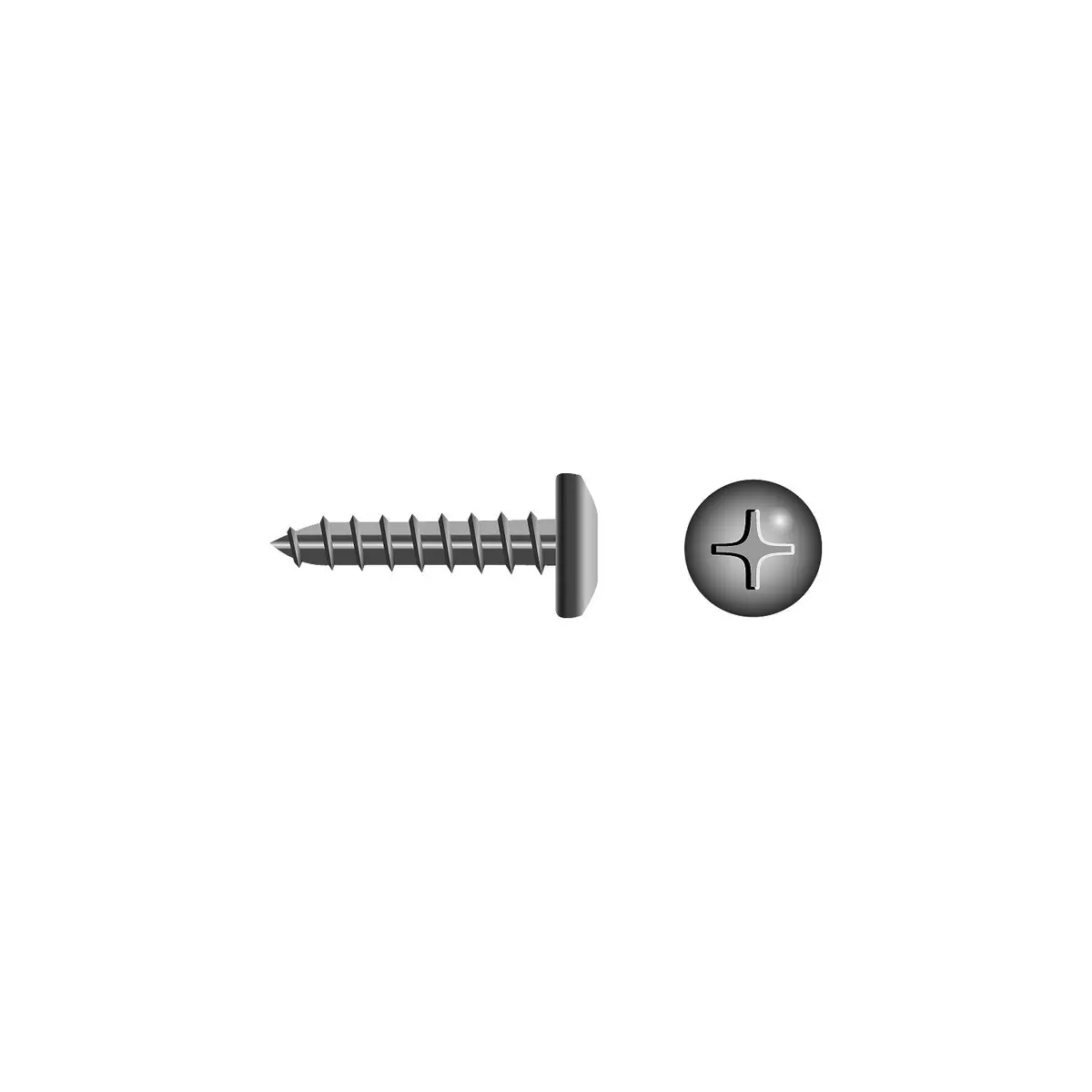 Wurth Eastern Fasteners Scp 00884 Phillips Tapping Screw Pan Head, #10 X 1" 1