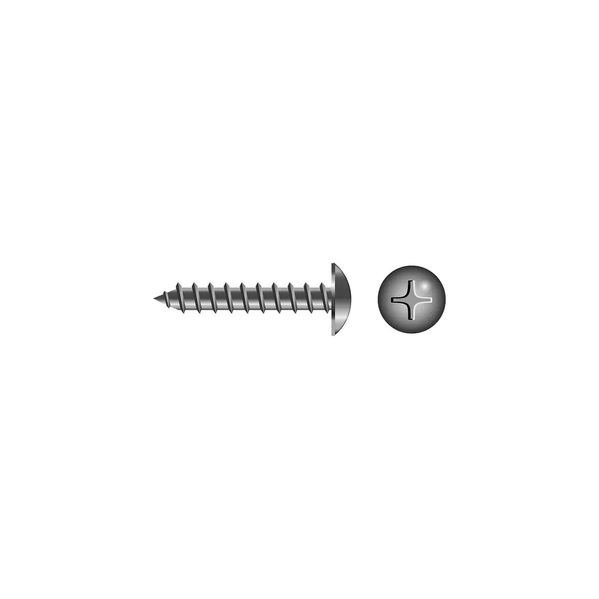 Seachoice Sc0663 Phillips Tapping Screw Truss Head #10 X 1" 1