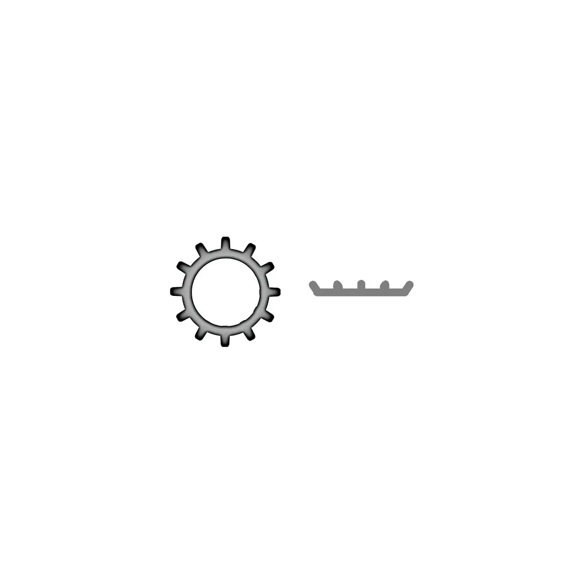 Seachoice Sc1444 Stainless External Tooth Lock Washer #10 1