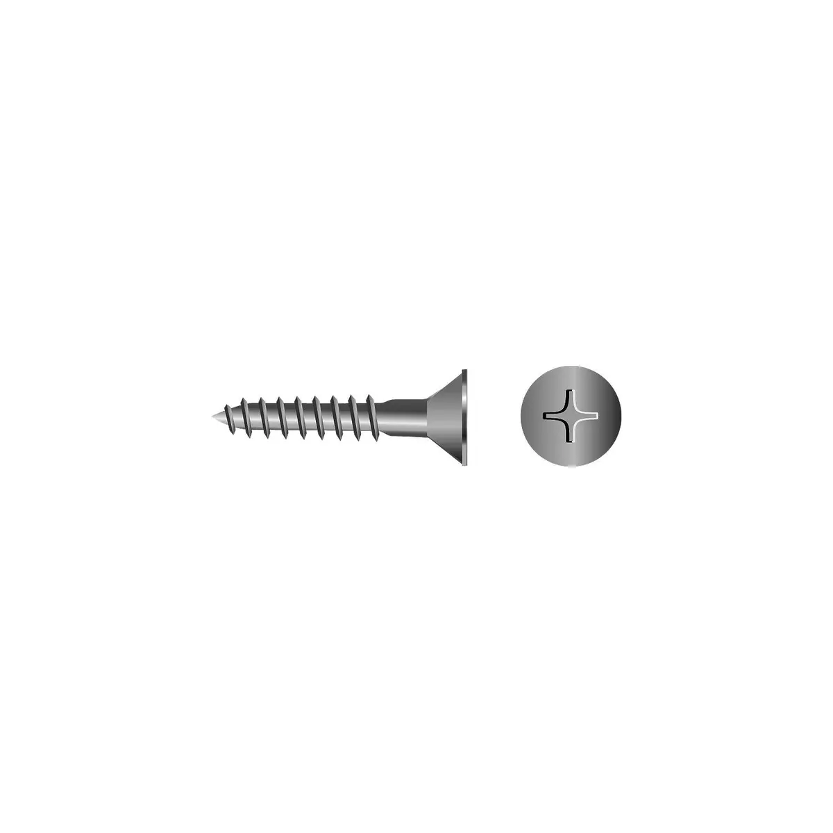 Seachoice Sc3506 Phillips Wood Screw Flat Head, #10 X 2" 1