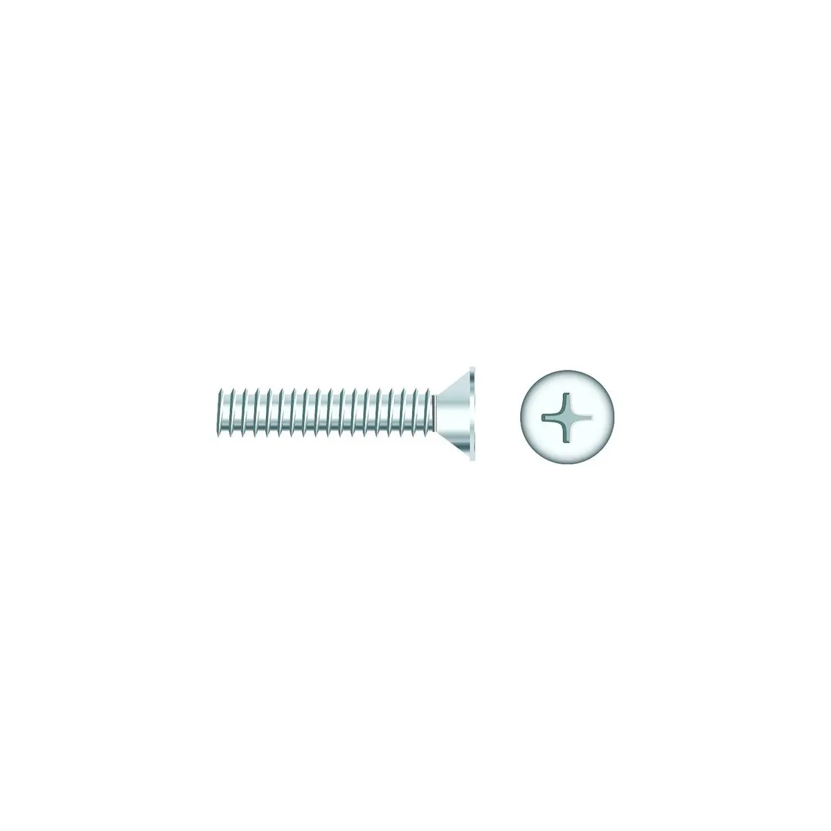 Seachoice Sc778ch 01789 Chrome Plated Ss Phillips Machine Screw Flat Head, 1/4-20 X 1" 1