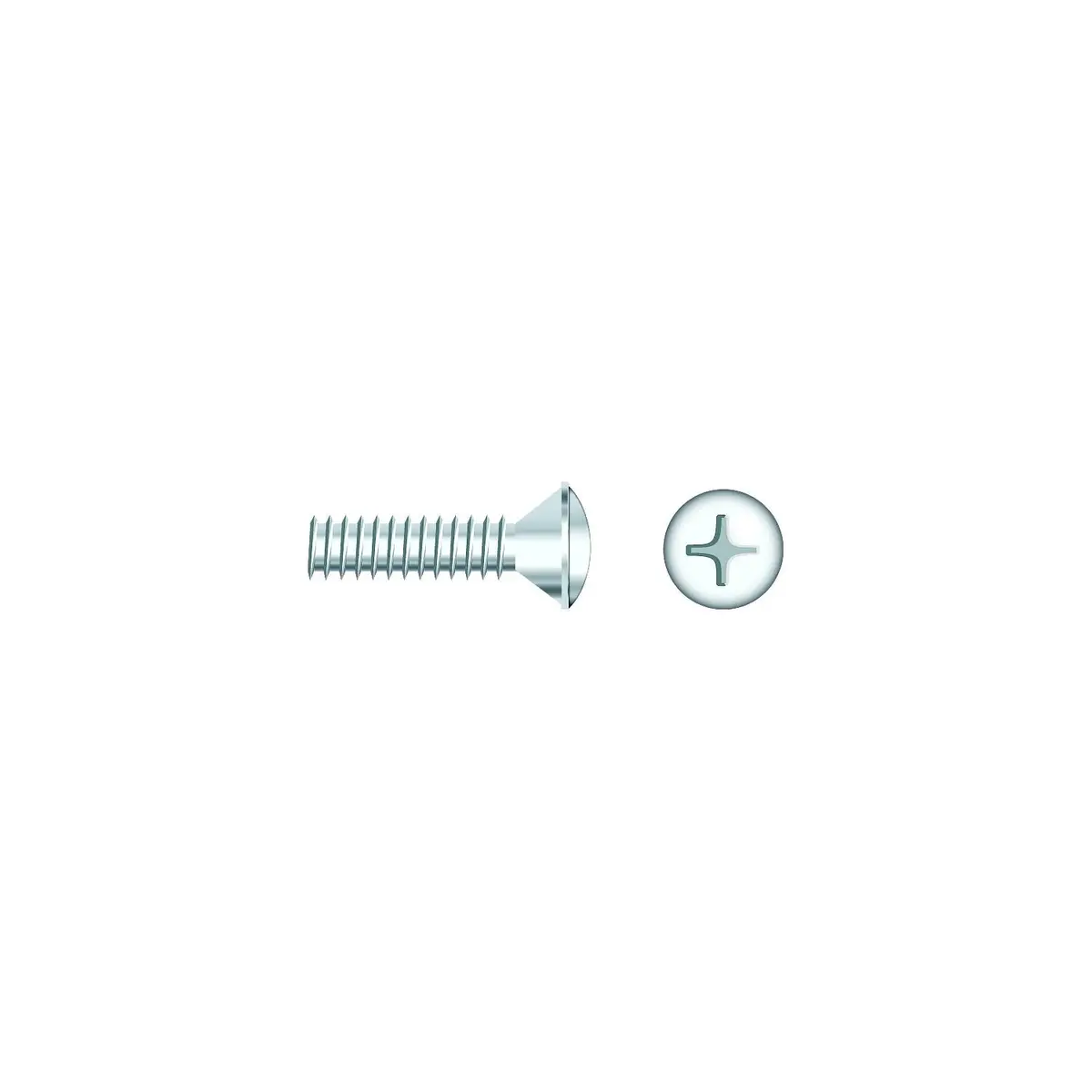 Seachoice Sc857ch 01804 Chrome Plated Ss Phillips Machine Screw Oval Head, 1/4-20 X 2" 1