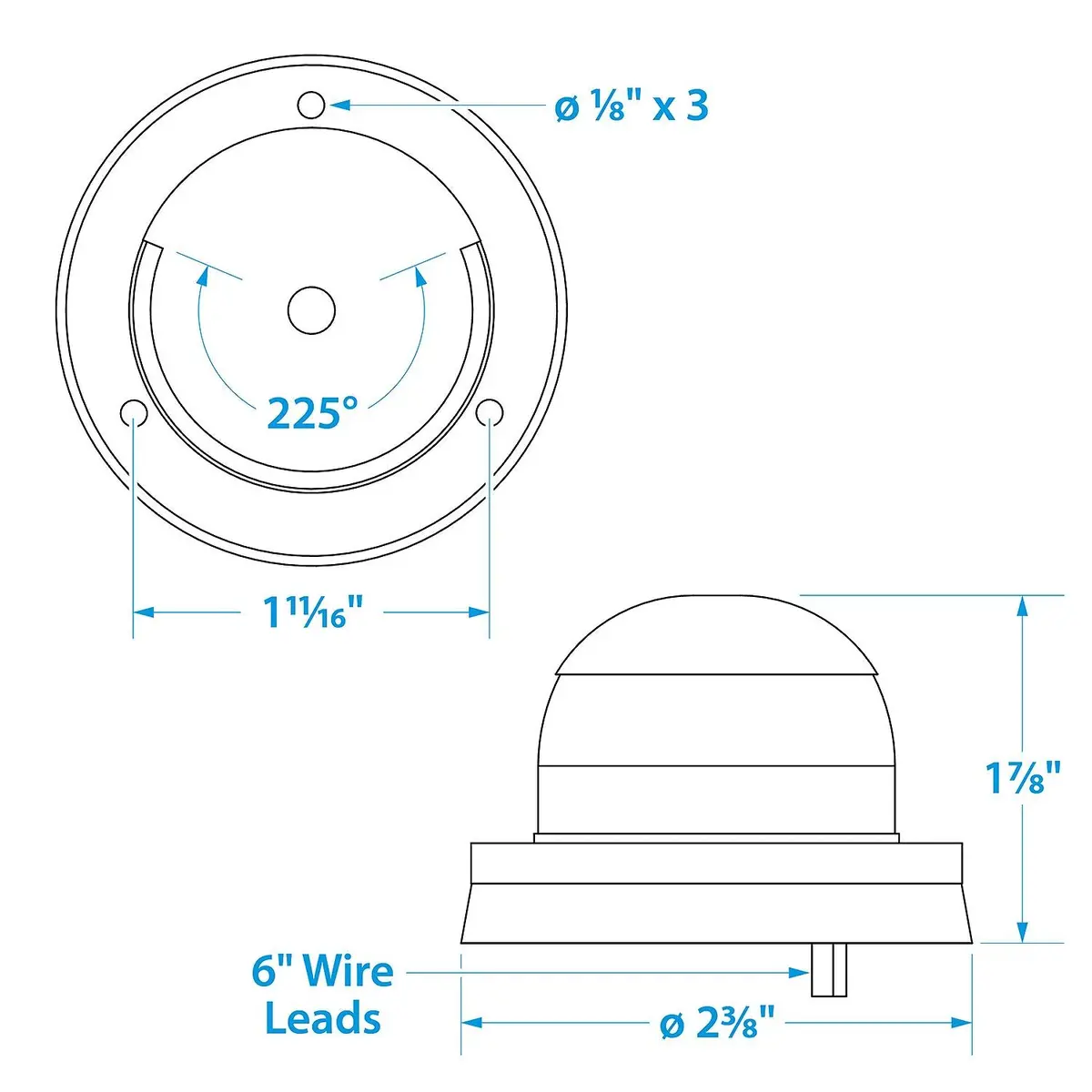 Seachoice 5071 Bow Light Navigation, Horizontal Mount, Stainless Steel, Bi-Color, For Boats < 39 Ft 1
