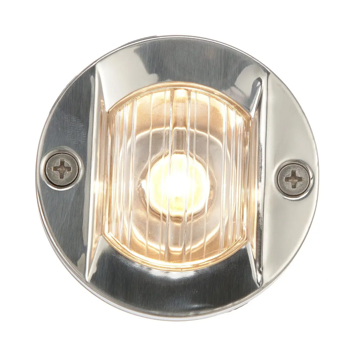 Seachoice 5381 Round Navigation Transom Light W/ Ss Flange, 3 In., Vertical Surface Mount 1