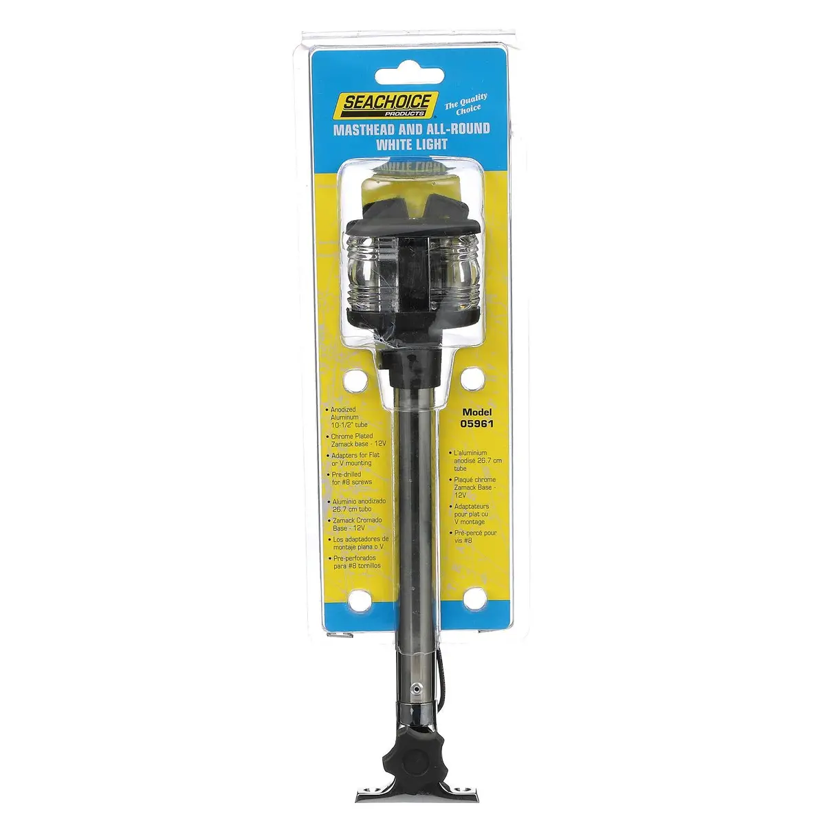 Seachoice 5961 Fold-Down Masthead Light, All-Round White, 3-Mile Visibility For Boats Under 66 Feet 2