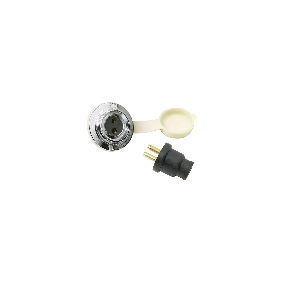 Seachoice 50-10121 Deck Connector With Two Pin Double Contact Socket And Plug 1