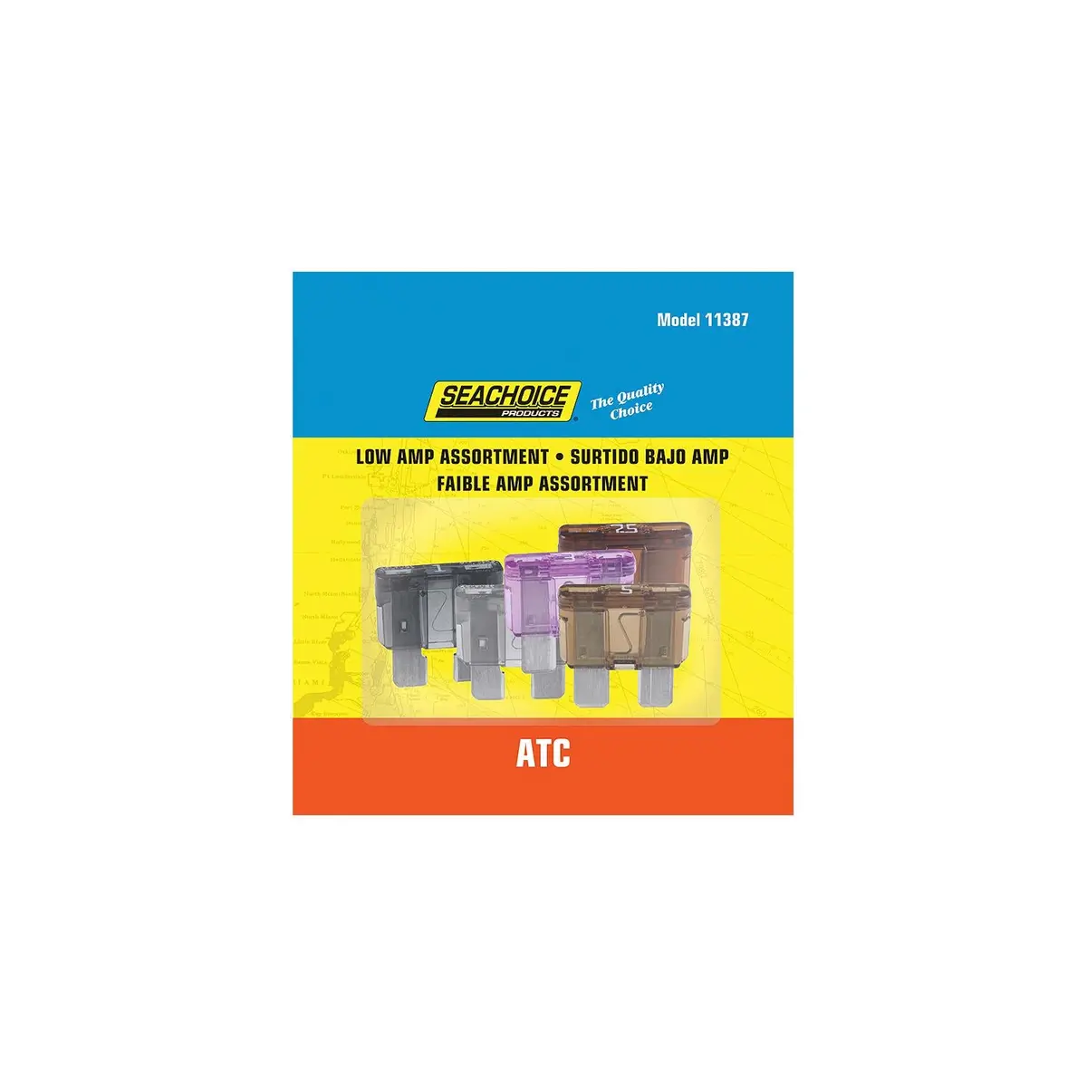 Seachoice Sc11387 Low Amp Atc Glass Fuse Assortment, 5Ea 1