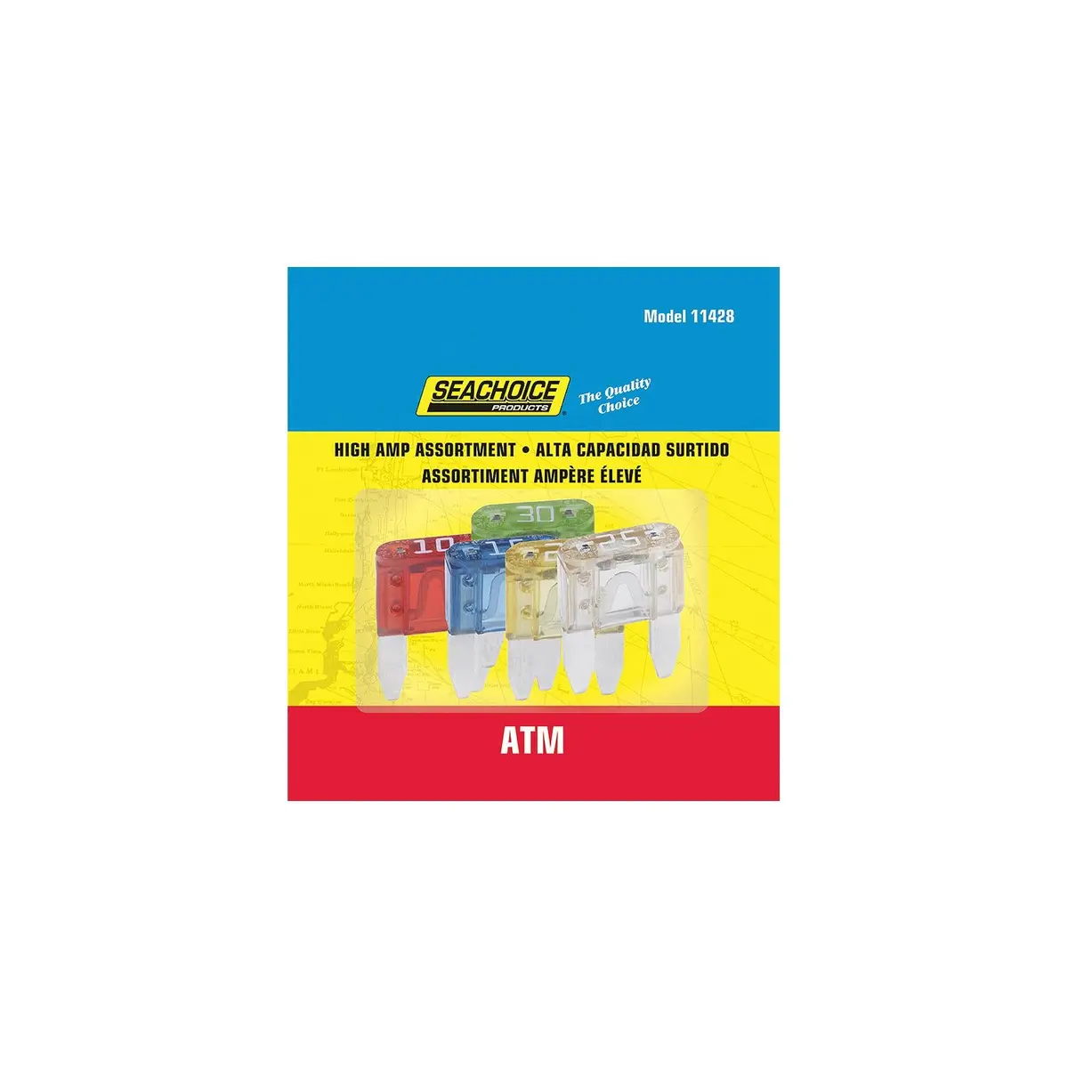 Seachoice Sc11428 High Amp Atm Glass Fuse Assortment, 5Ea 1