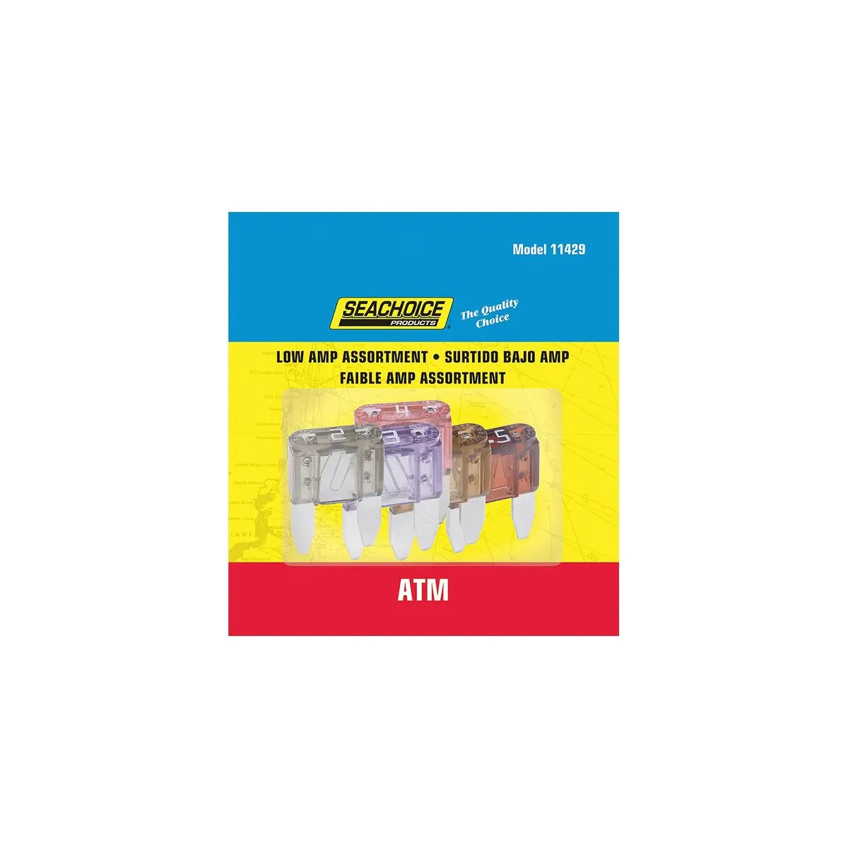 Seachoice Sc11429 Low Amp Atm Glass Fuse Assortment, 5Ea 1