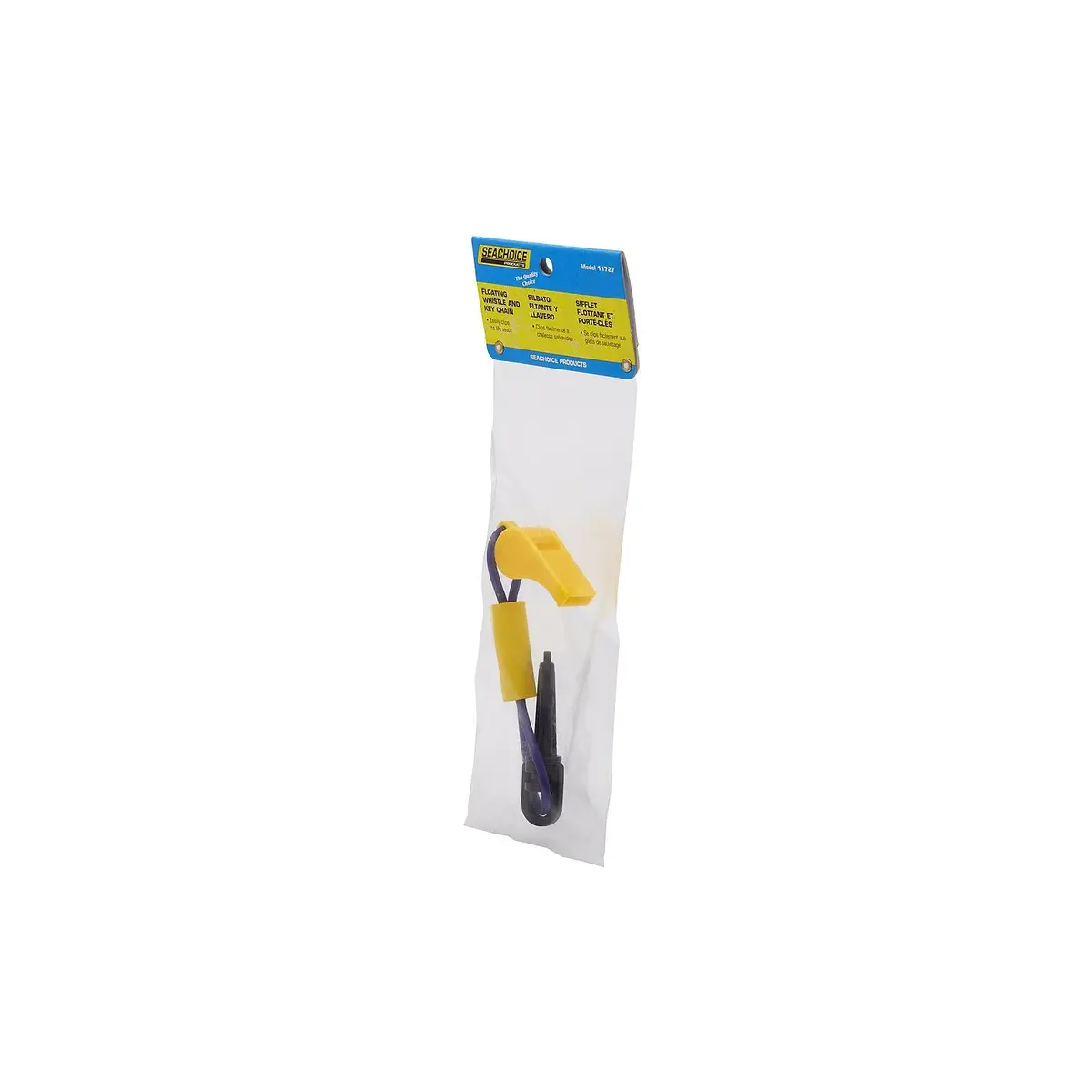 Seachoice 11727 Whistle W/ Lanyard, Purple/Yellow 1