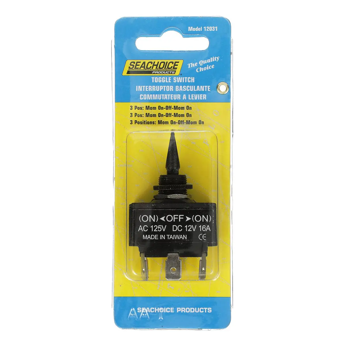 Seachoice 12031 3-Position Toggle Switch, Momentary On/Off/Momentary On 1