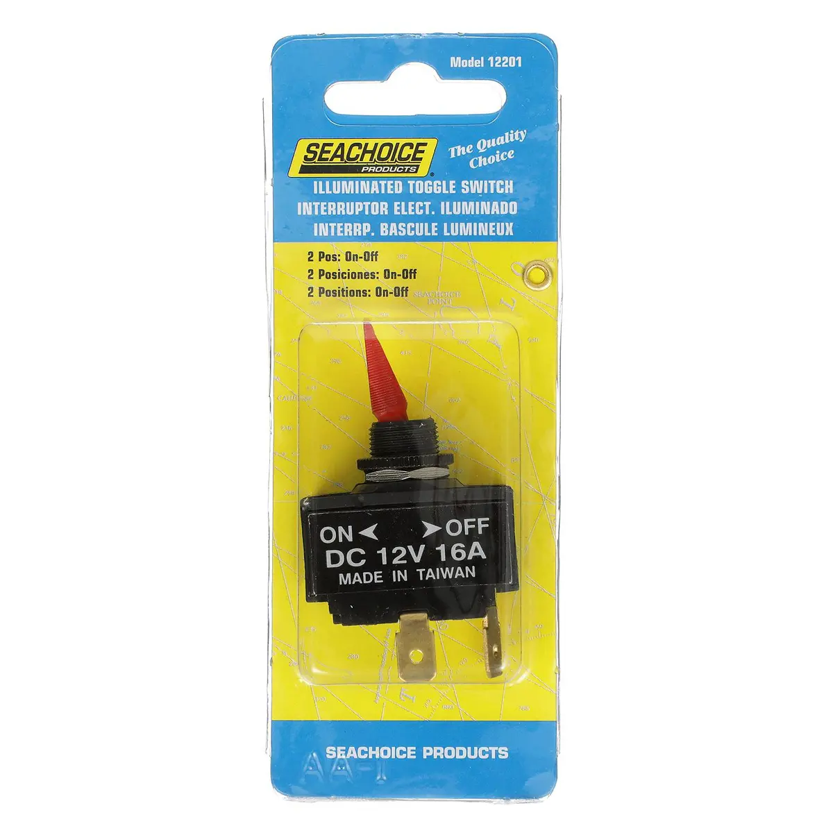 Seachoice 12201 2-Position Illuminated Toggle Switch, On/Off 1