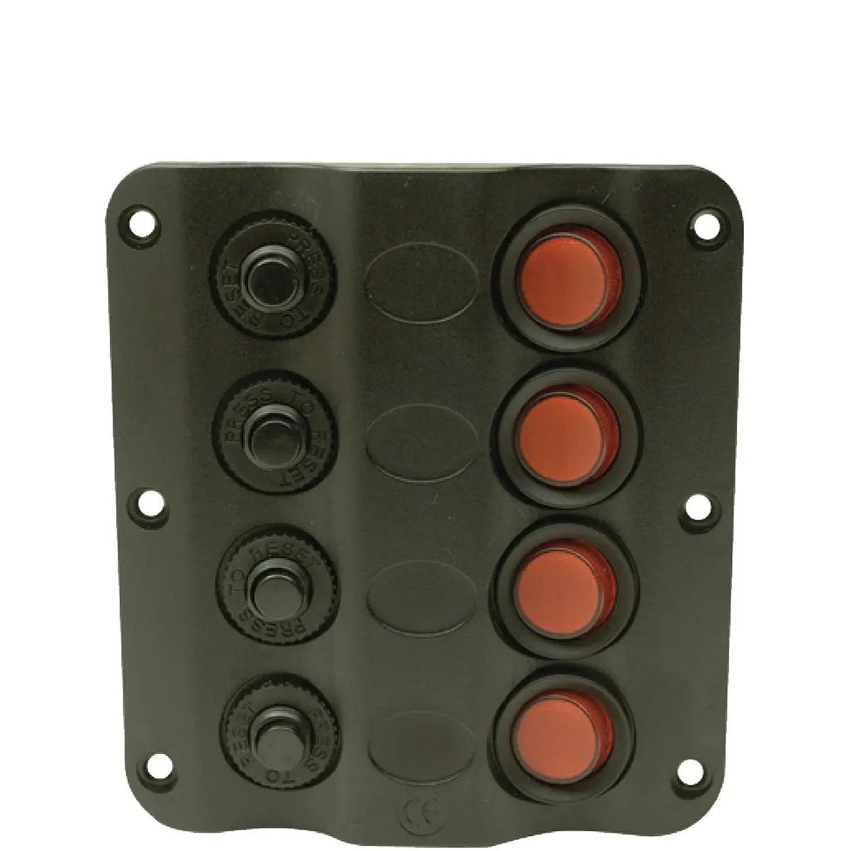 Seachoice 12321 Led 12V 4-Switch Distibution Panel, Pre-Wired, Boat Panel Mount 1