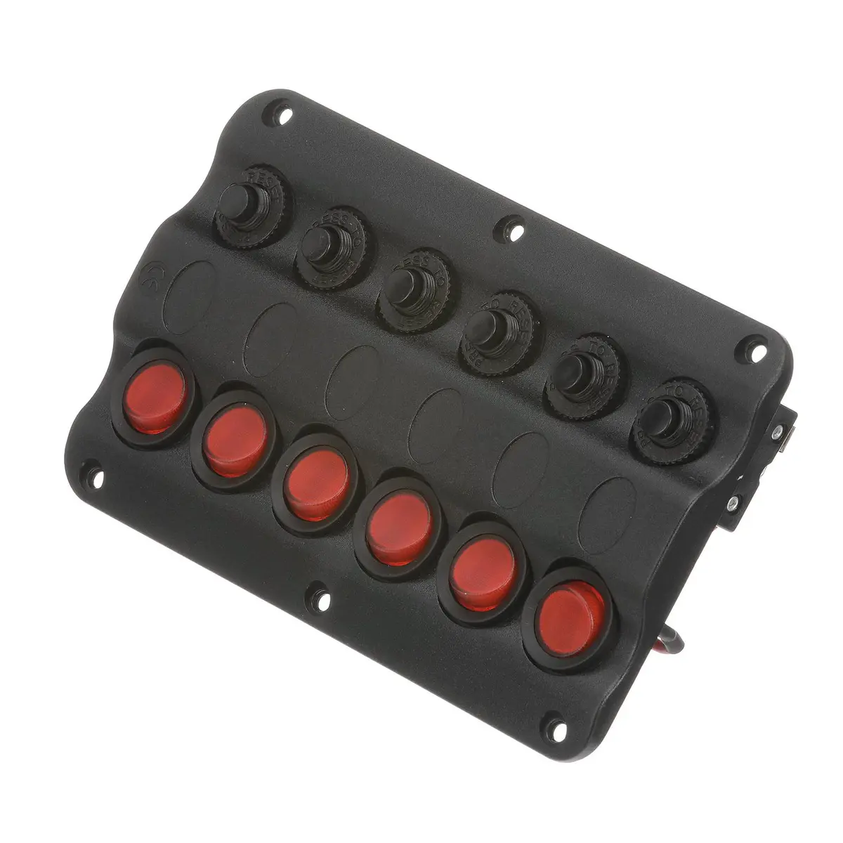 Seachoice 12331 Led 12V 6-Switch Distibution Panel, Pre-Wired, Boat Panel Mount 1