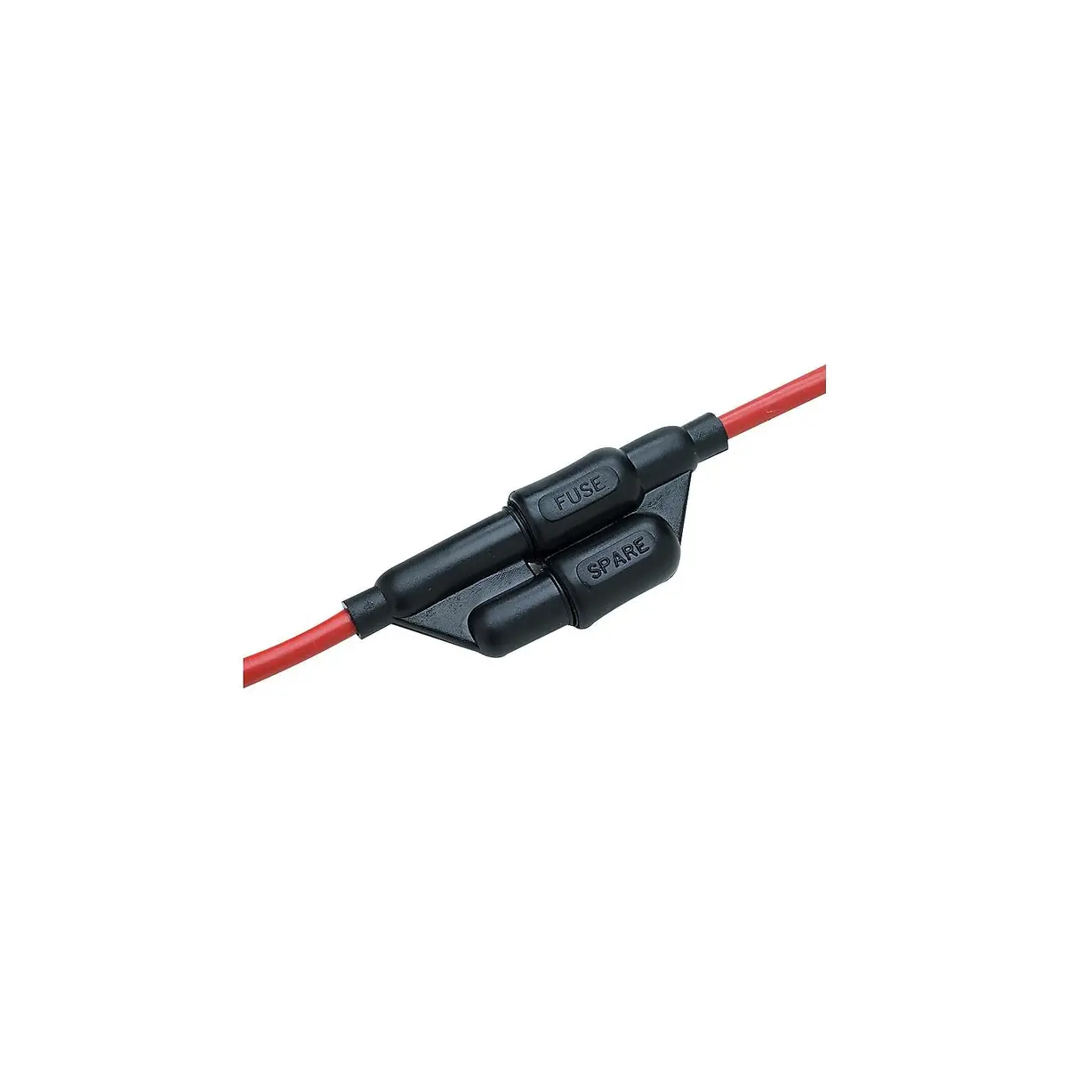Seachoice 12721 In-Line Fuse Holder W/ Spare Fuse Compartment, Waterproof, 30 Amp Fuse 1