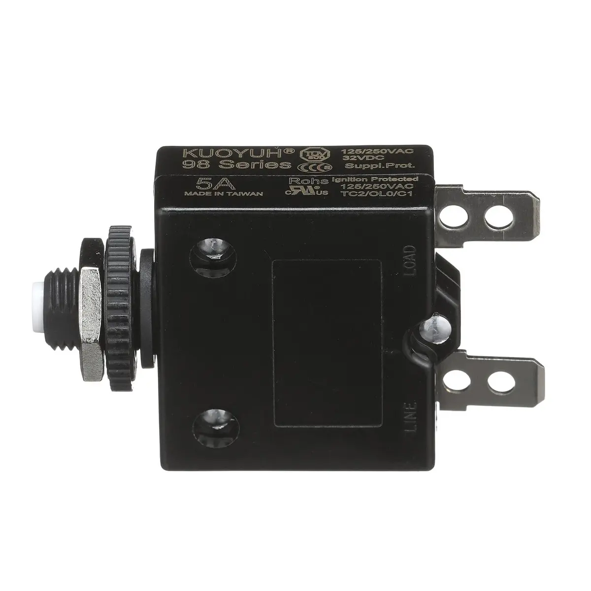 Seachoice 13091 Circuit Breaker, Push To Reset, 5 Amp 1