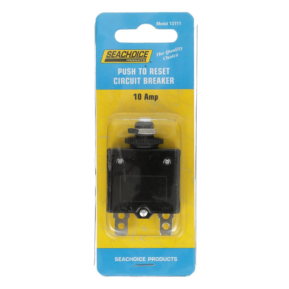 Seachoice 13111 Circuit Breaker, Push To Reset, 10 Amp 2