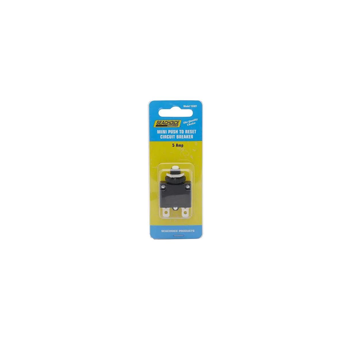 Seachoice 13381 Circuit Breaker, Mini, Push To Reset, 5 Amp 1