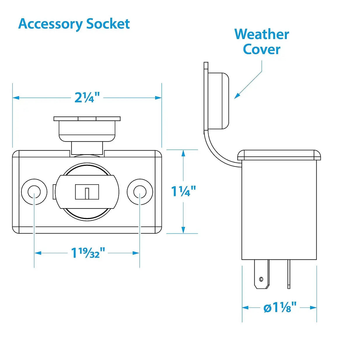 Seachoice 15001 Accessory Plug And Socket, 12V Spotlight 1