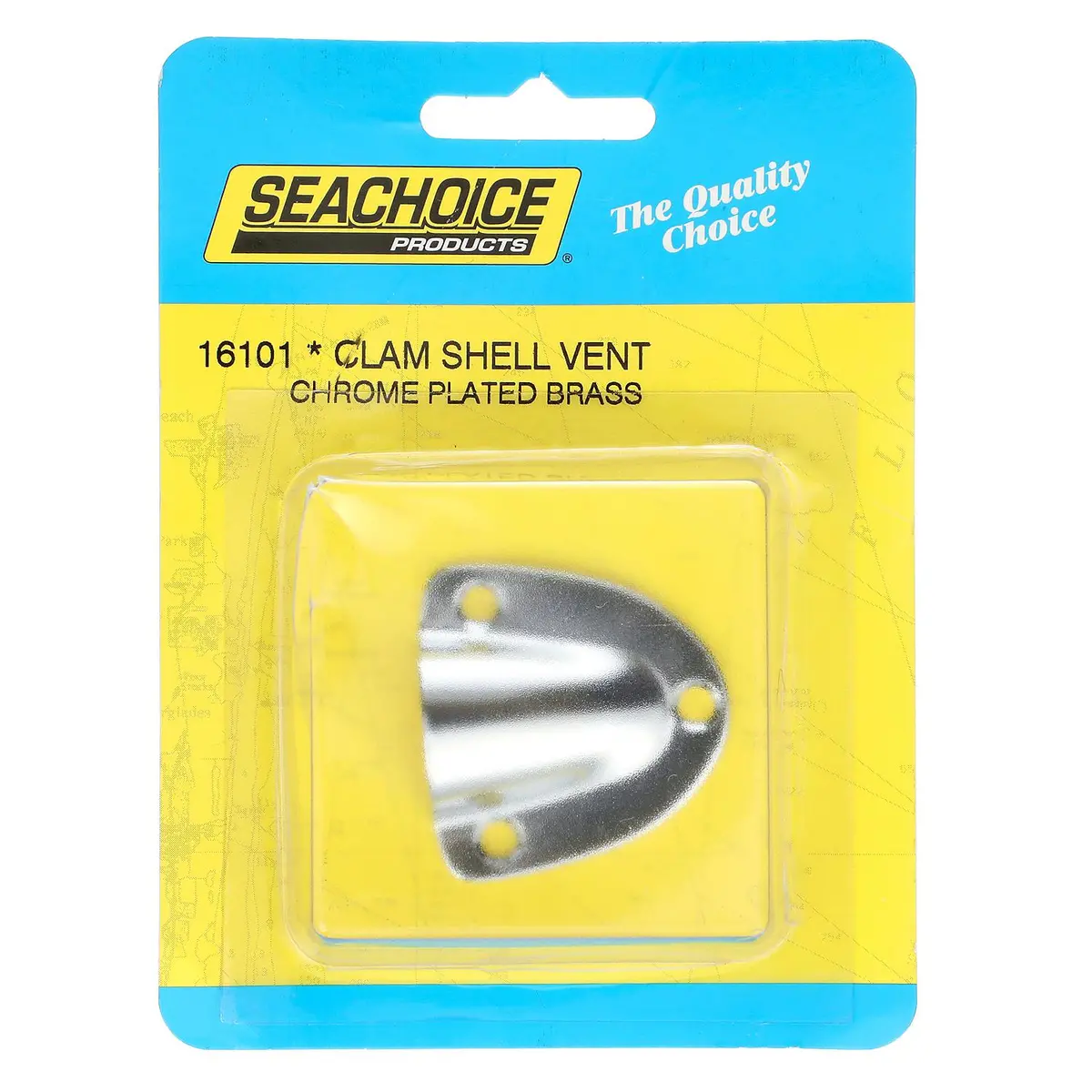Seachoice 16101 Chrome Plated Brass Clam Shell Ventilator 1-9/16" X 1-1/2" X, 15/32" 1