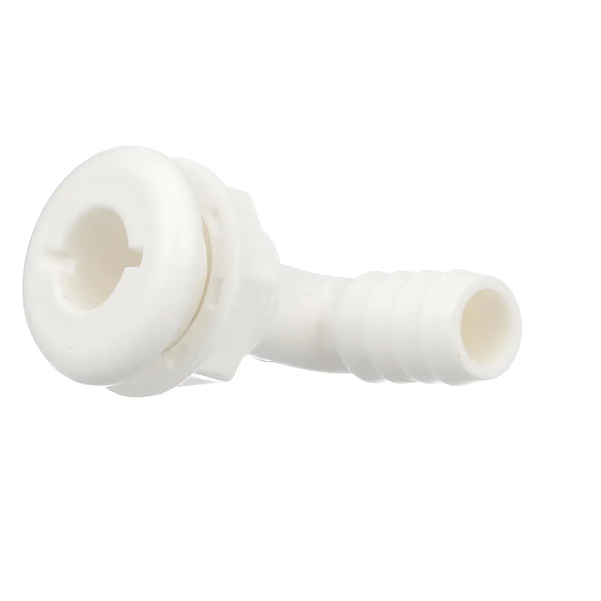 Seachoice 50-18131 90-Degree Angled Thru-Hull Connector, White Finish, 0.75 In. 1