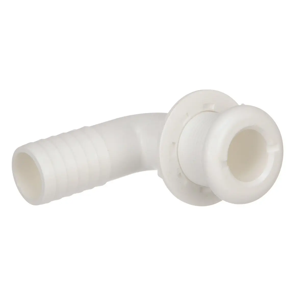 Seachoice 50-18141 90-Degree Thru-Hull Connector, Fits 1-1/8 In. Id Hose, 1-1/8 In. Max Hull 1